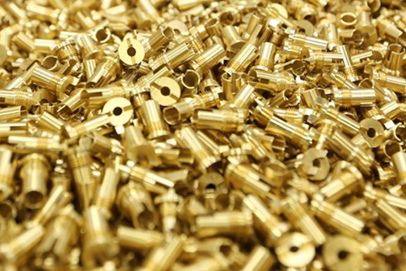 Precision-machined brass components
